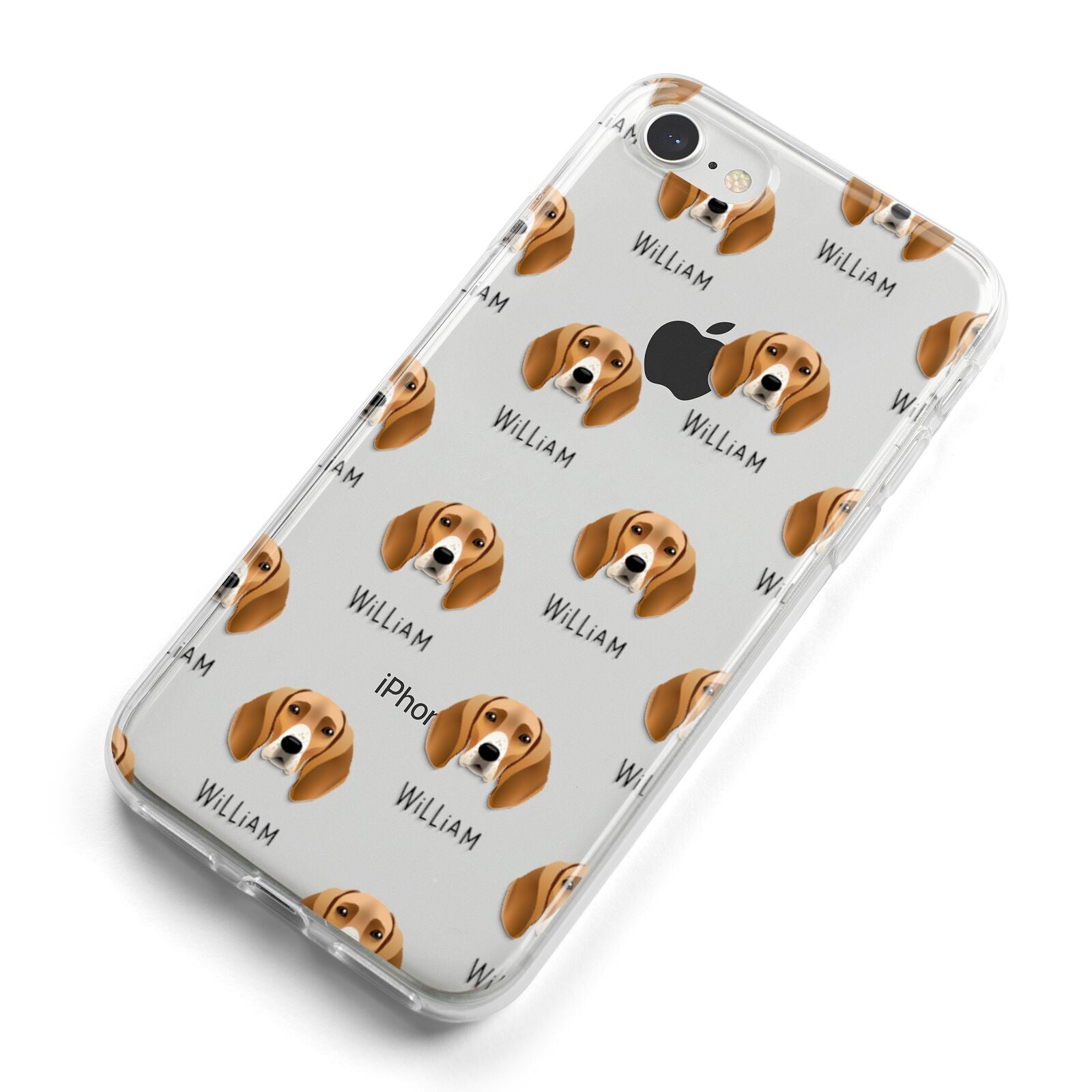 Foxhound Icon with Name iPhone 8 Bumper Case on Silver iPhone Alternative Image