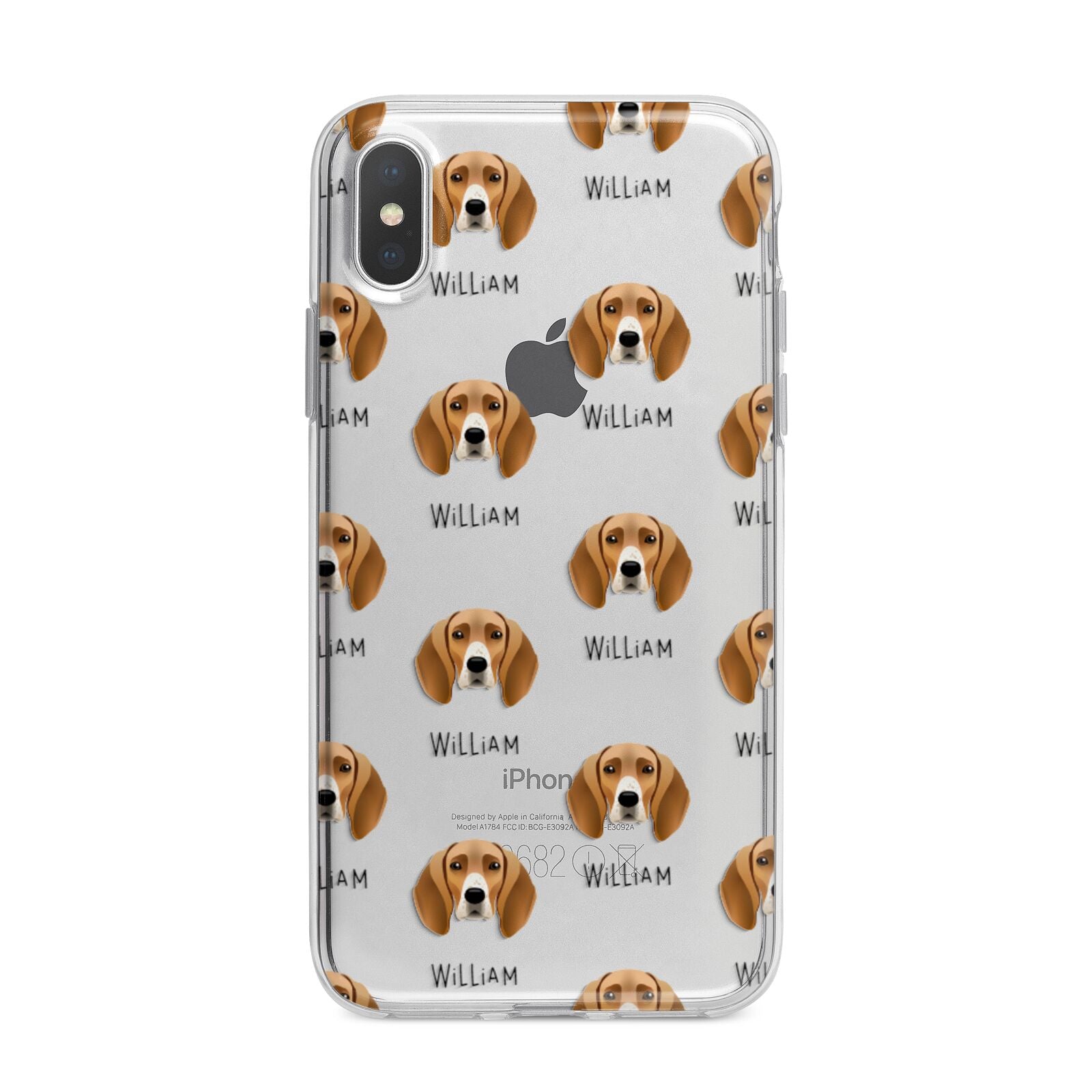 Foxhound Icon with Name iPhone X Bumper Case on Silver iPhone Alternative Image 1