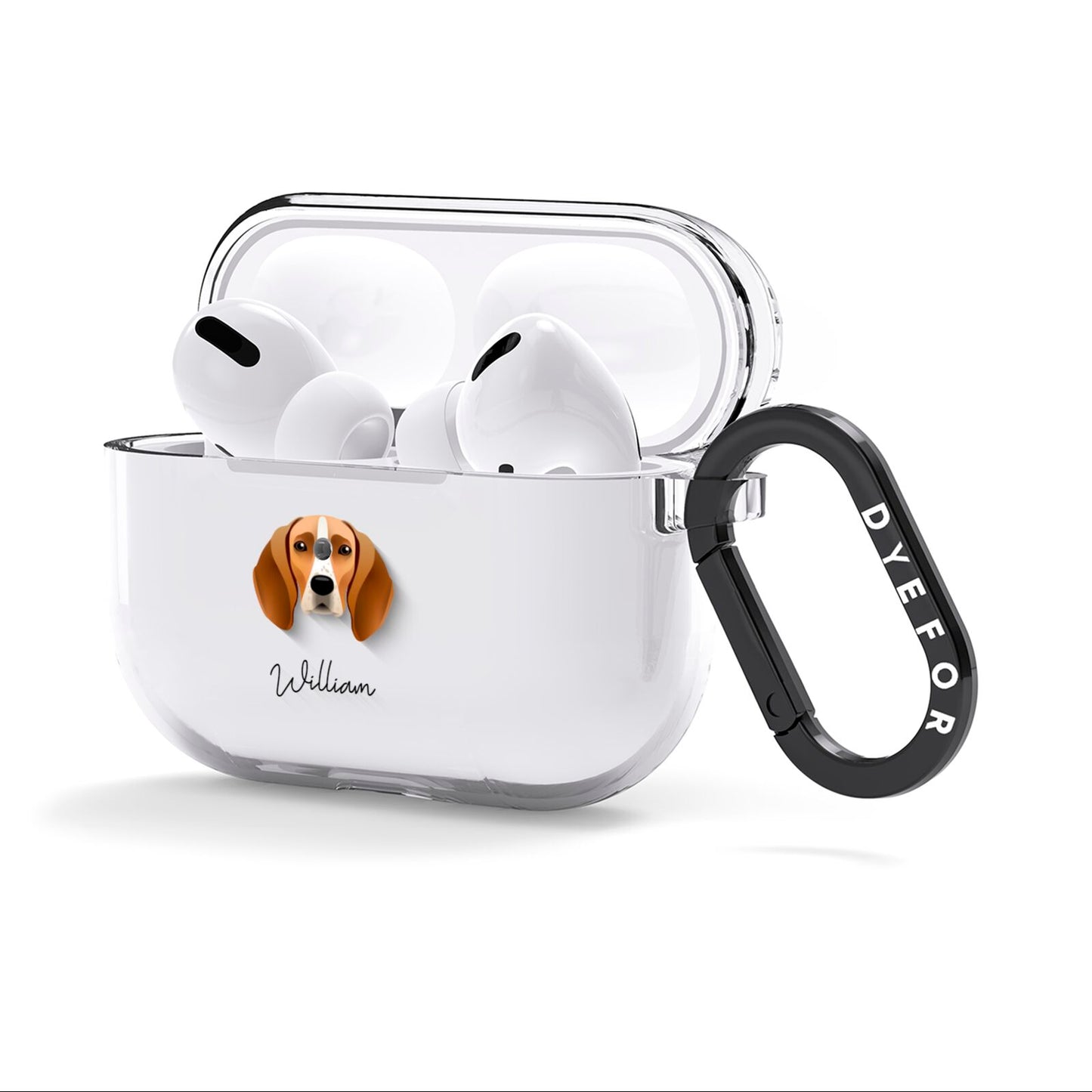 Foxhound Personalised AirPods Clear Case 3rd Gen Side Image