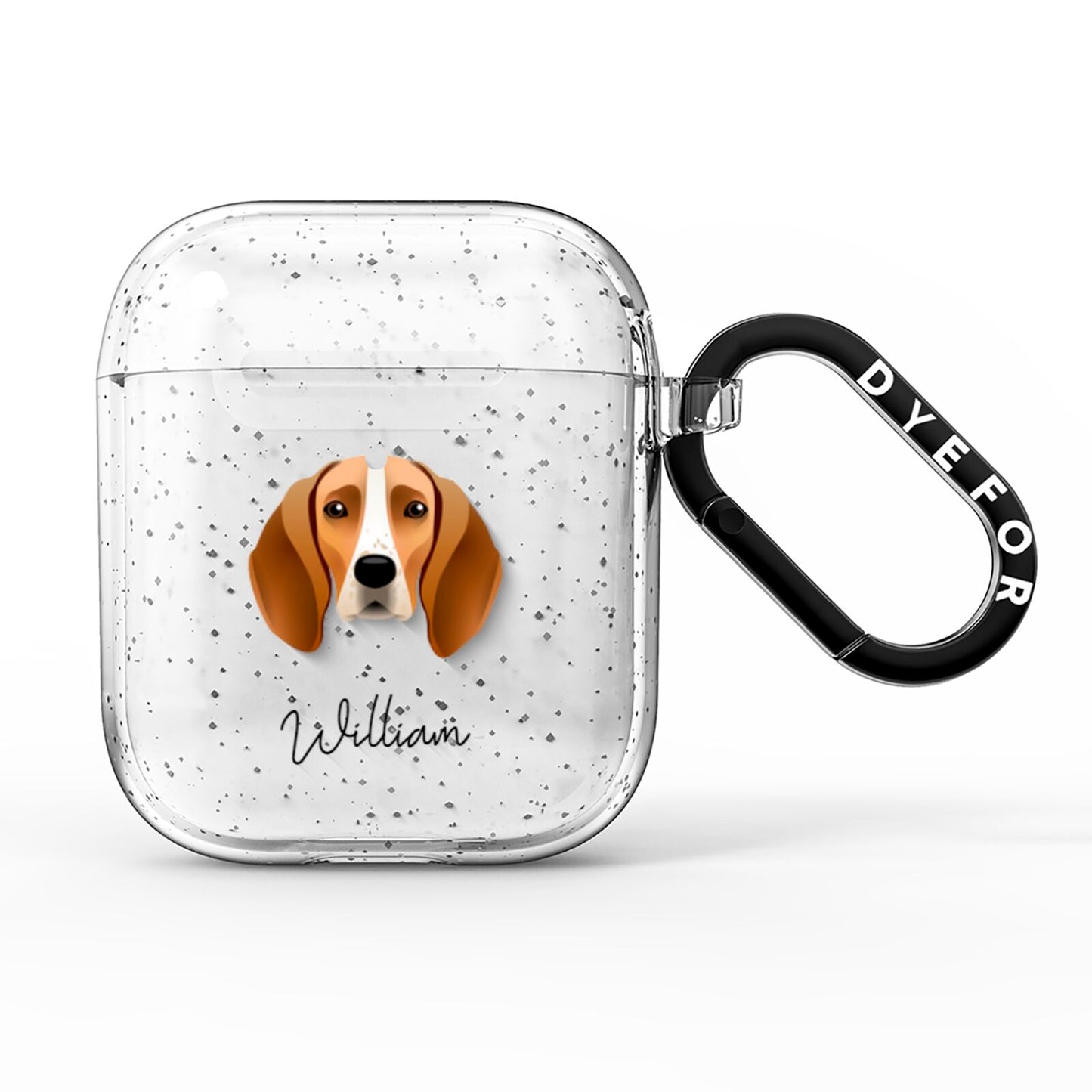 Foxhound Personalised AirPods Glitter Case