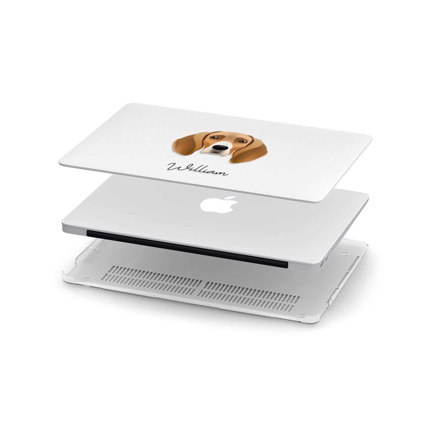 Foxhound Personalised Apple MacBook Case in Detail