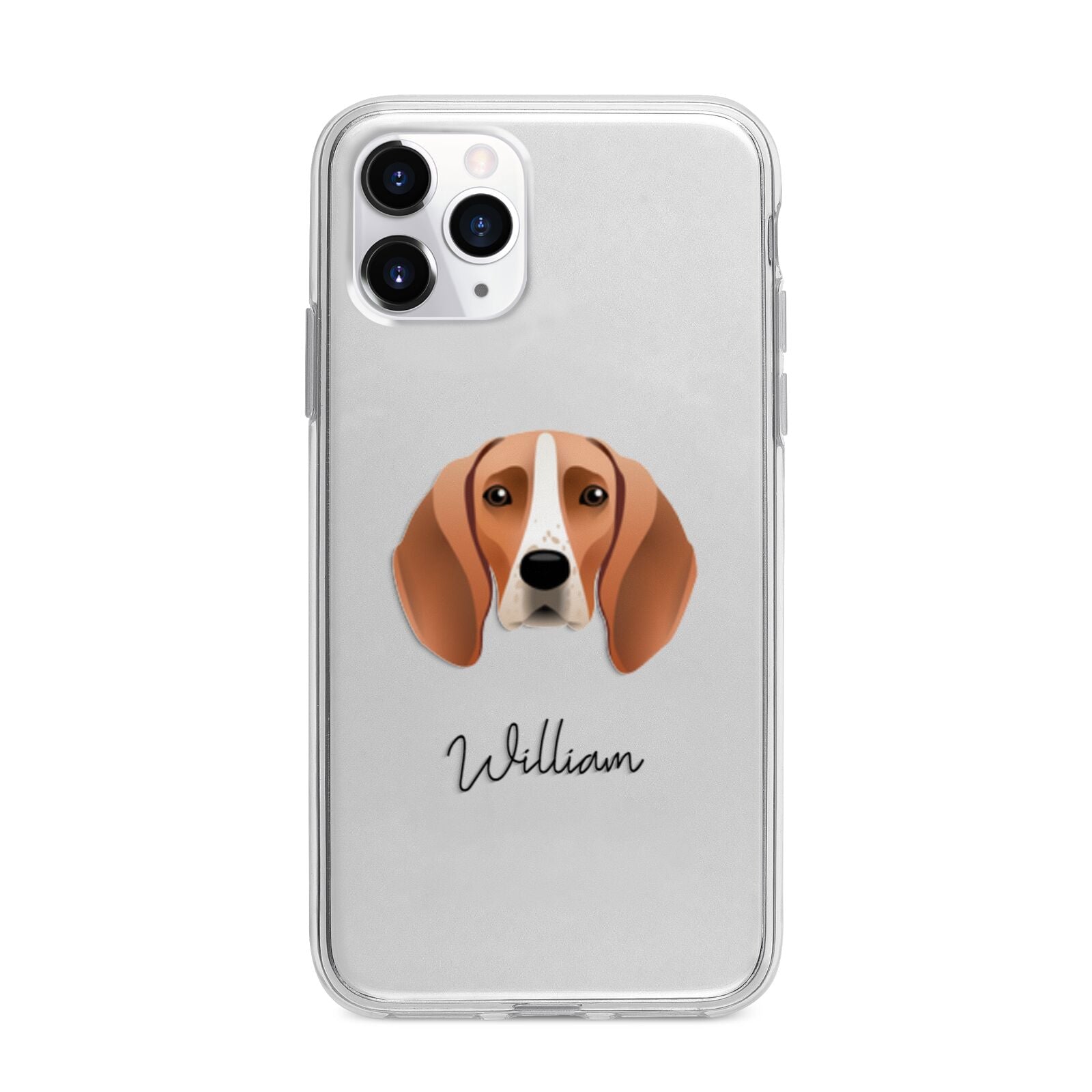 Foxhound Personalised Apple iPhone 11 Pro Max in Silver with Bumper Case