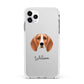 Foxhound Personalised Apple iPhone 11 Pro Max in Silver with White Impact Case