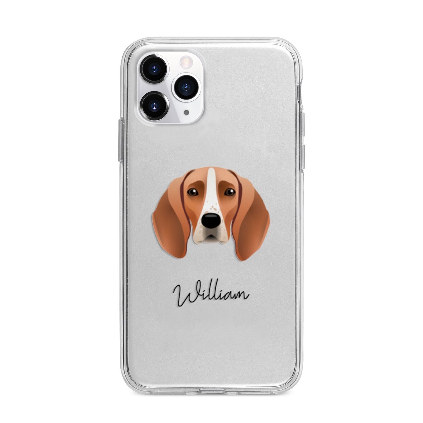 Foxhound Personalised Apple iPhone 11 Pro in Silver with Bumper Case