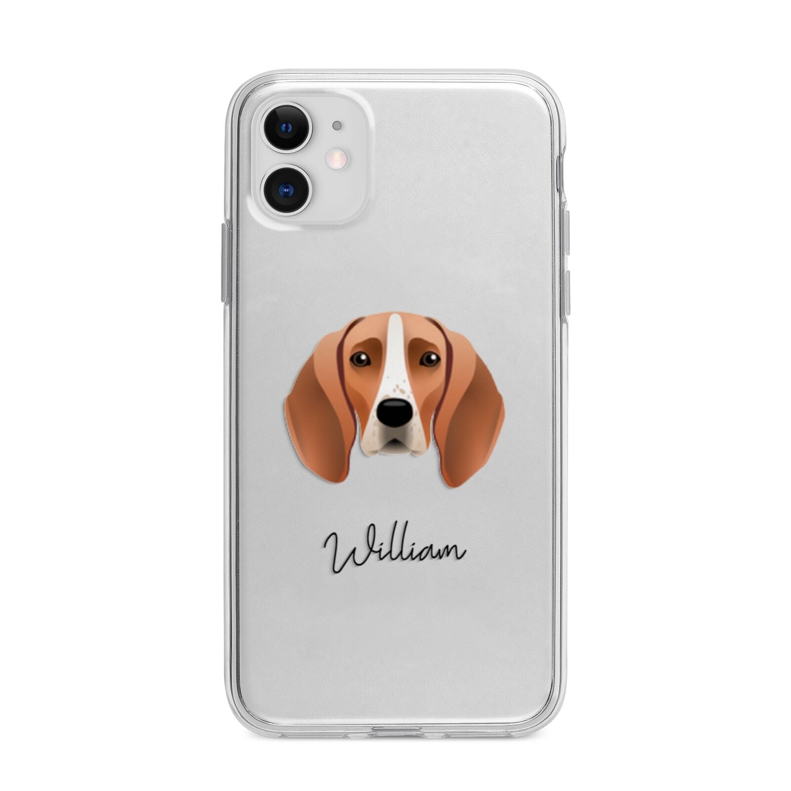 Foxhound Personalised Apple iPhone 11 in White with Bumper Case