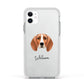 Foxhound Personalised Apple iPhone 11 in White with White Impact Case