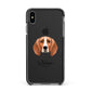 Foxhound Personalised Apple iPhone Xs Max Impact Case Black Edge on Black Phone