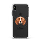 Foxhound Personalised Apple iPhone Xs Max Impact Case White Edge on Black Phone