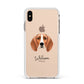 Foxhound Personalised Apple iPhone Xs Max Impact Case White Edge on Gold Phone