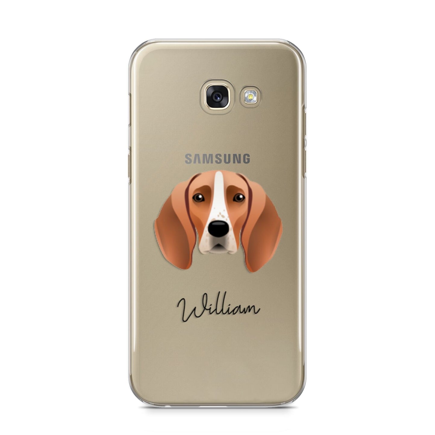 Foxhound Personalised Samsung Galaxy A5 2017 Case on gold phone