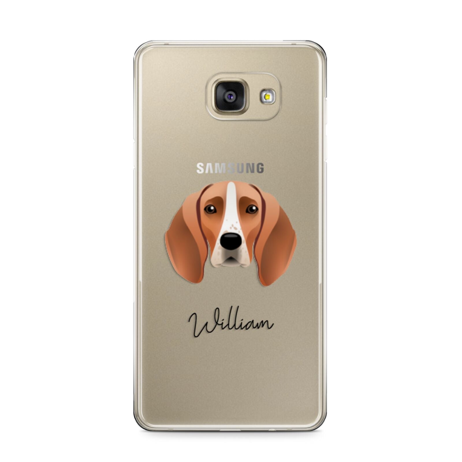 Foxhound Personalised Samsung Galaxy A9 2016 Case on gold phone