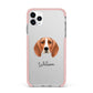 Foxhound Personalised iPhone 11 Pro Max Impact Pink Edge Case
