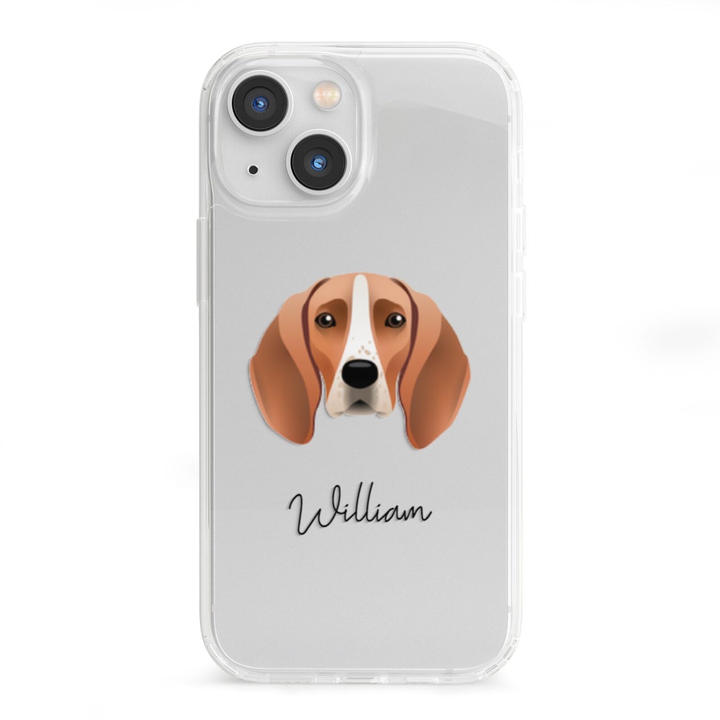 Foxhound Personalised iPhone 13 Mini Clear Bumper Case