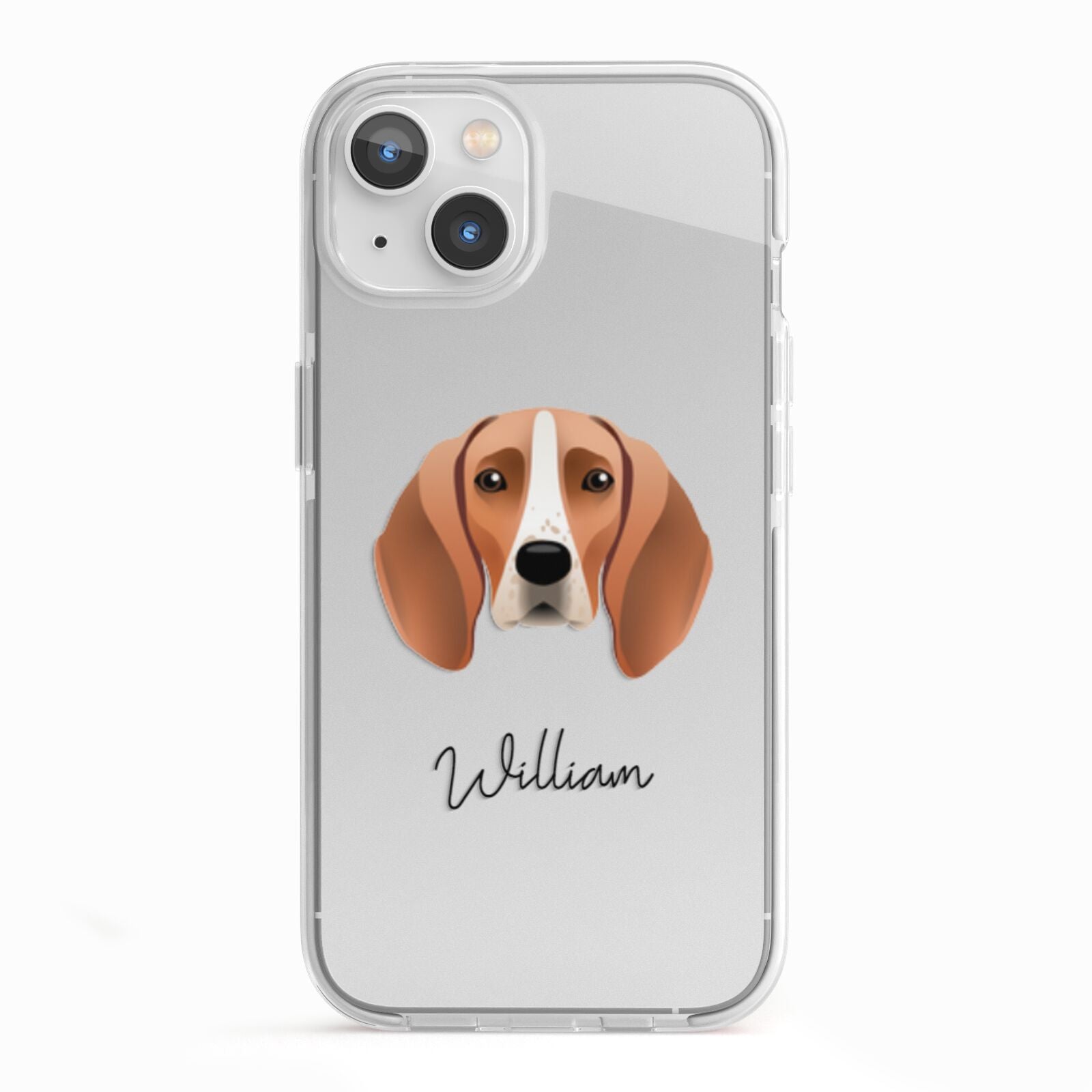 Foxhound Personalised iPhone 13 TPU Impact Case with White Edges