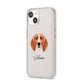 Foxhound Personalised iPhone 14 Clear Tough Case Starlight Angled Image