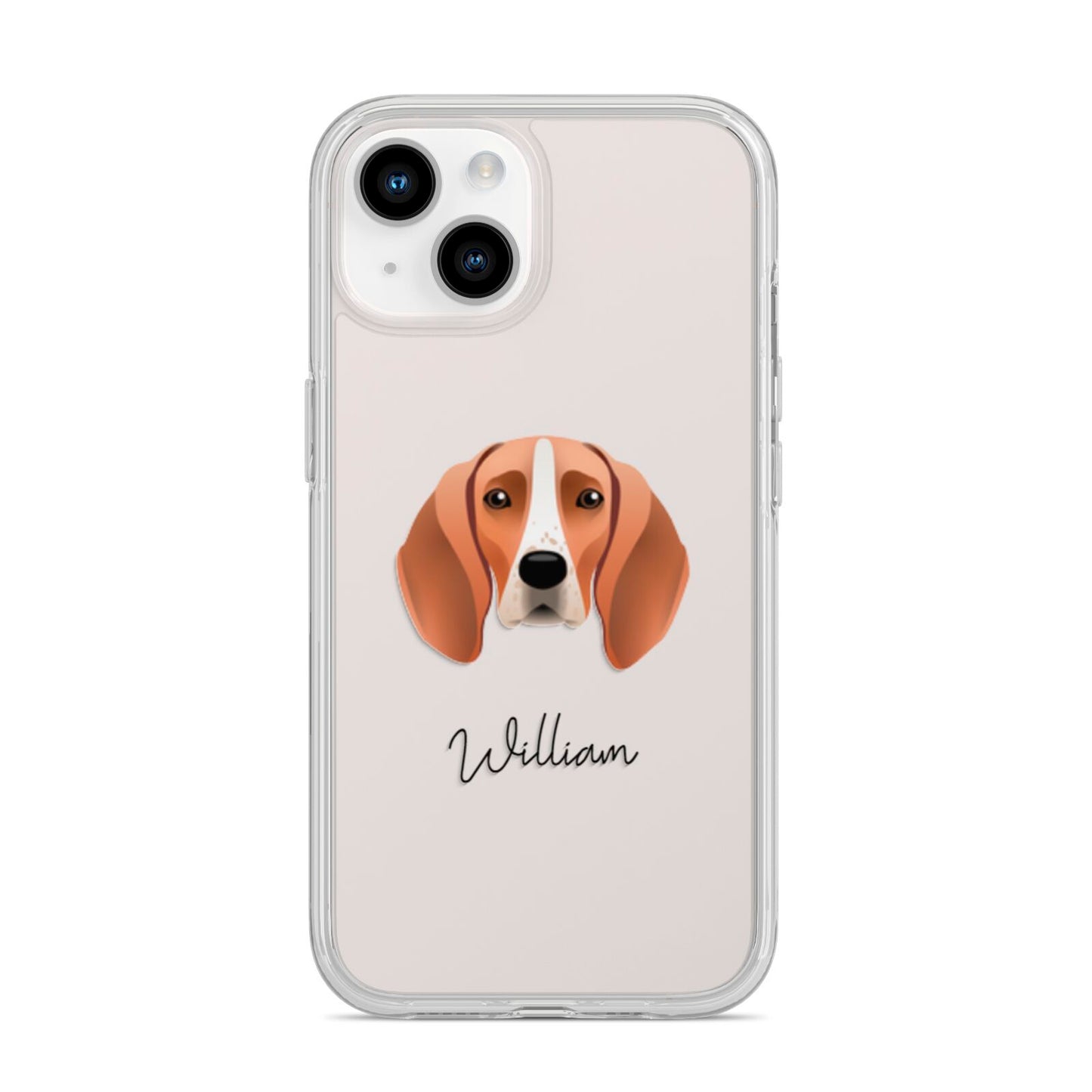 Foxhound Personalised iPhone 14 Clear Tough Case Starlight