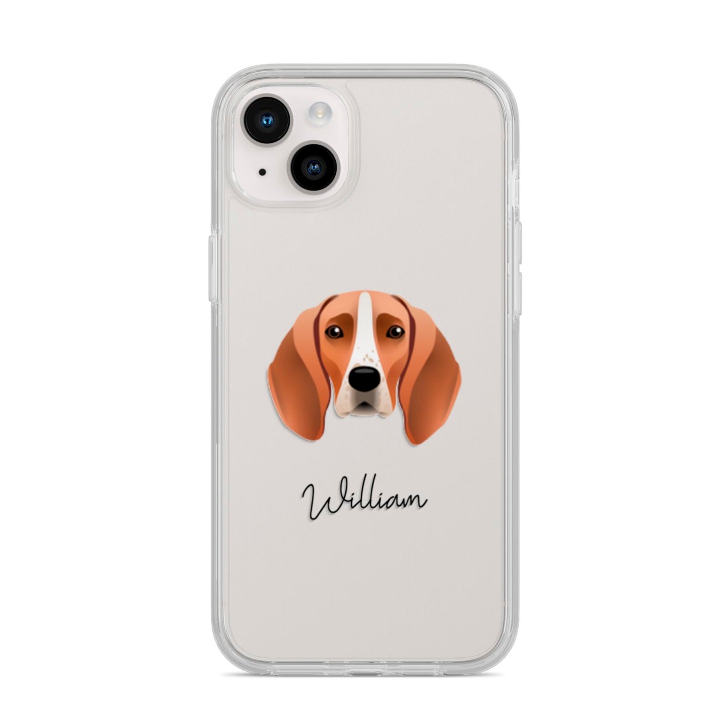 Foxhound Personalised iPhone 14 Plus Clear Tough Case Starlight