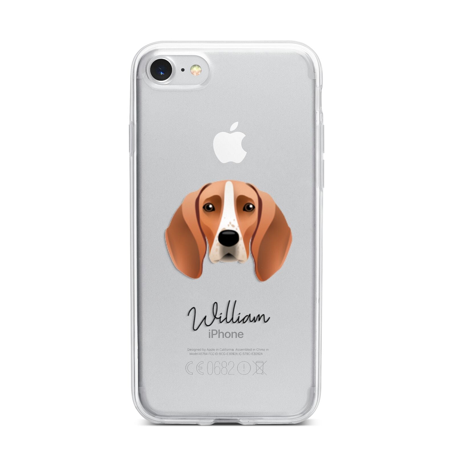 Foxhound Personalised iPhone 7 Bumper Case on Silver iPhone
