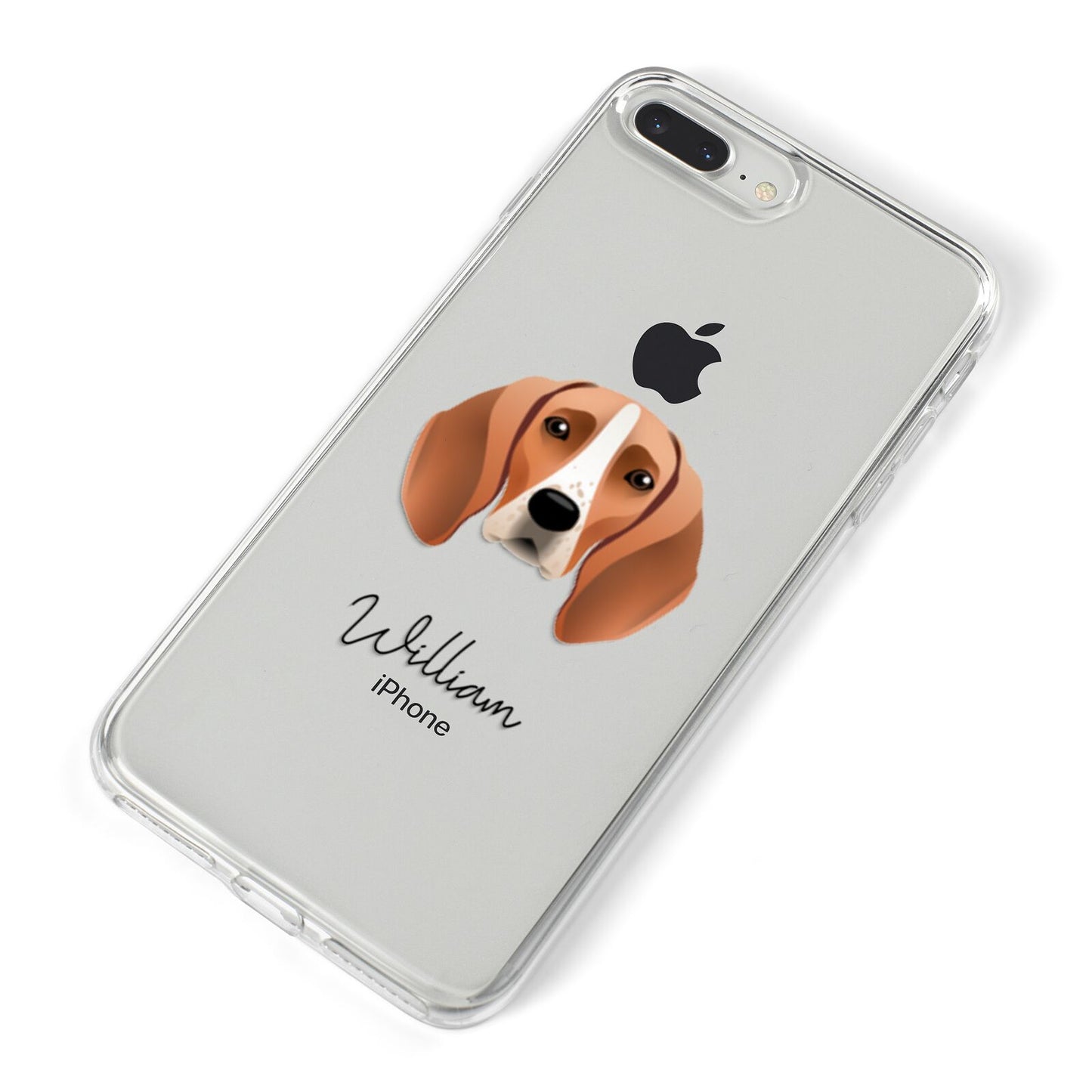 Foxhound Personalised iPhone 8 Plus Bumper Case on Silver iPhone Alternative Image