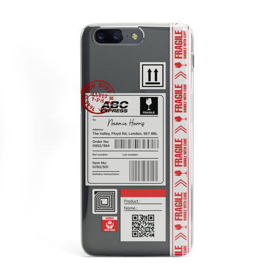 Fragile Delivery Labels with Name OnePlus Case