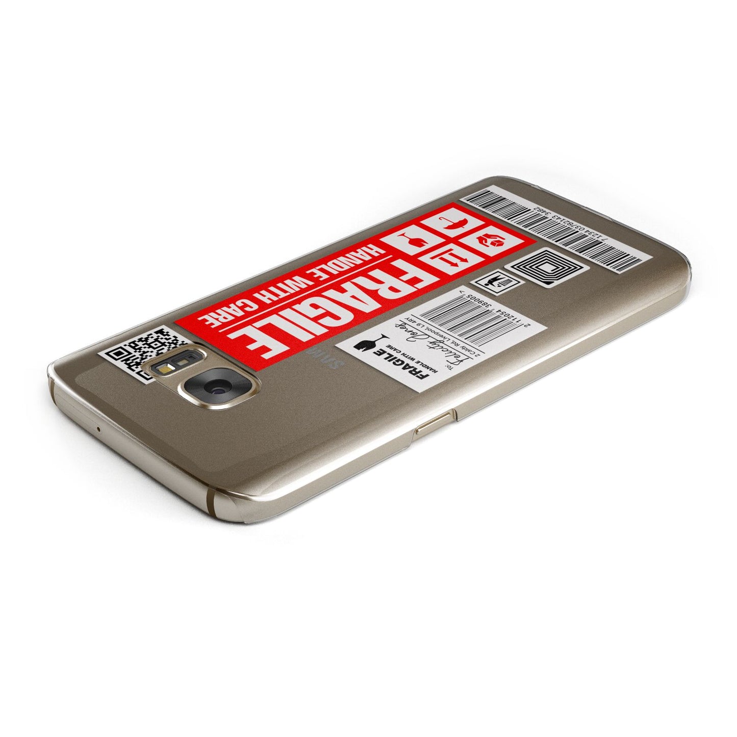 Fragile Parcel Labels with Name Samsung Galaxy Case Top Cutout