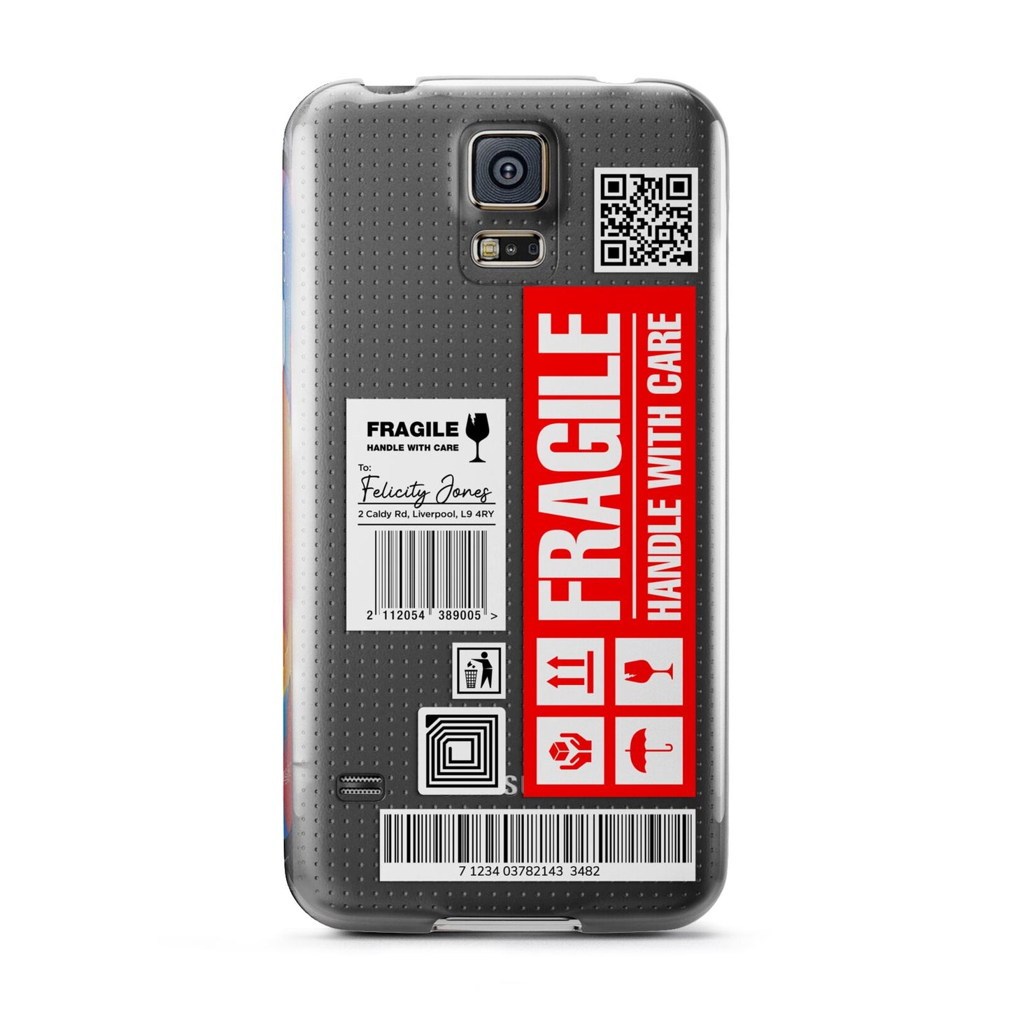 Fragile Parcel Labels with Name Samsung Galaxy S5 Case