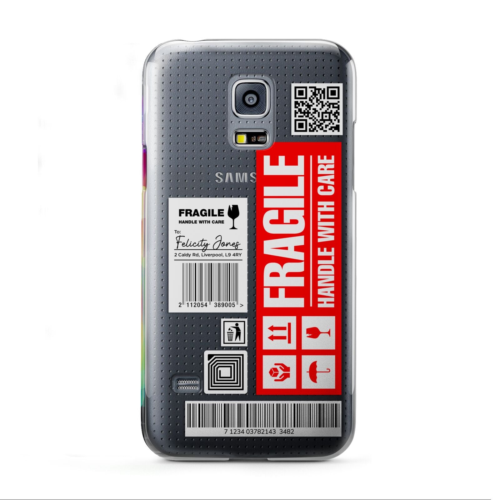 Fragile Parcel Labels with Name Samsung Galaxy S5 Mini Case