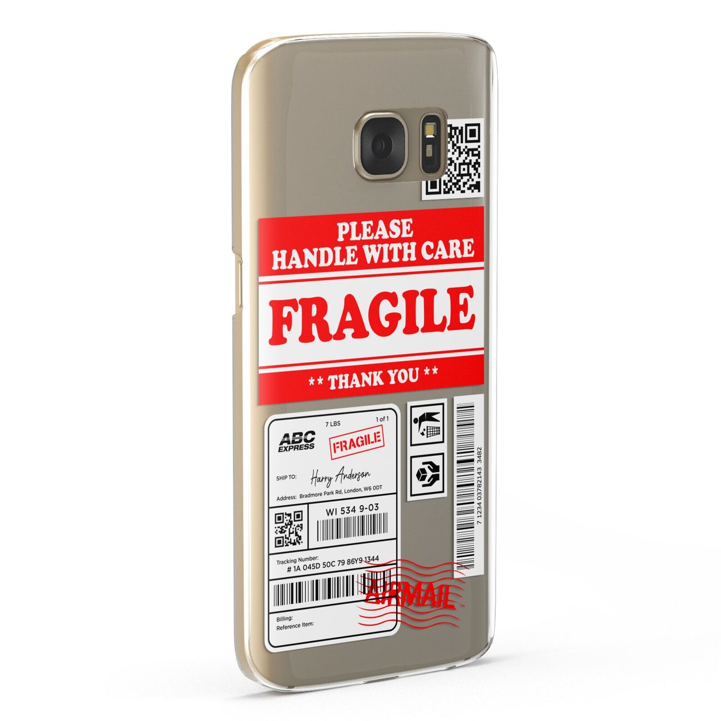 Fragile Parcel Stickers with Name Samsung Galaxy Case Fourty Five Degrees