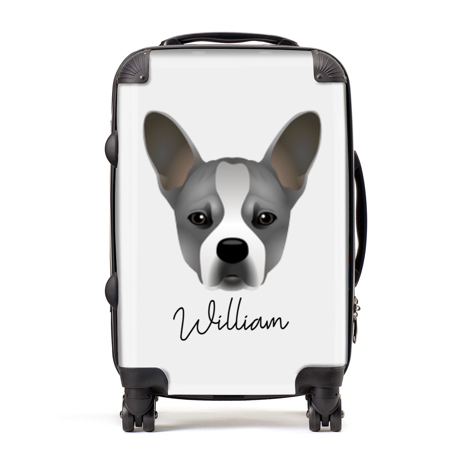 French Bull Jack Personalised Suitcase