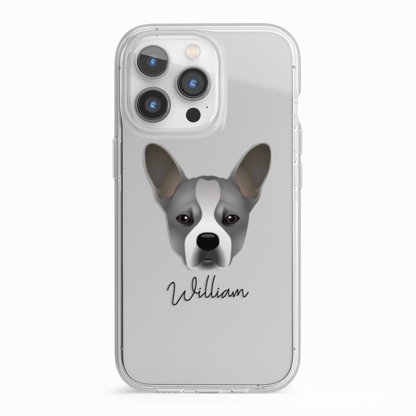 French Bull Jack Personalised iPhone 13 Pro TPU Impact Case with White Edges