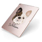 French Bulldog Personalised Apple iPad Case on Rose Gold iPad Side View