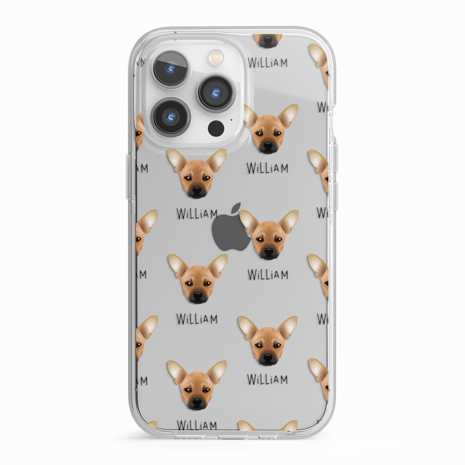 French Pin Icon with Name iPhone 13 Pro TPU Impact Case with White Edges