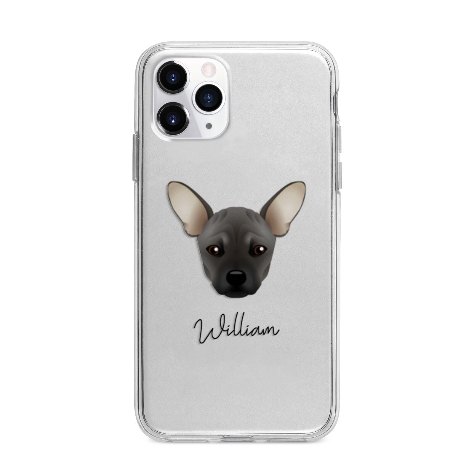 French Pin Personalised Apple iPhone 11 Pro Max in Silver with Bumper Case