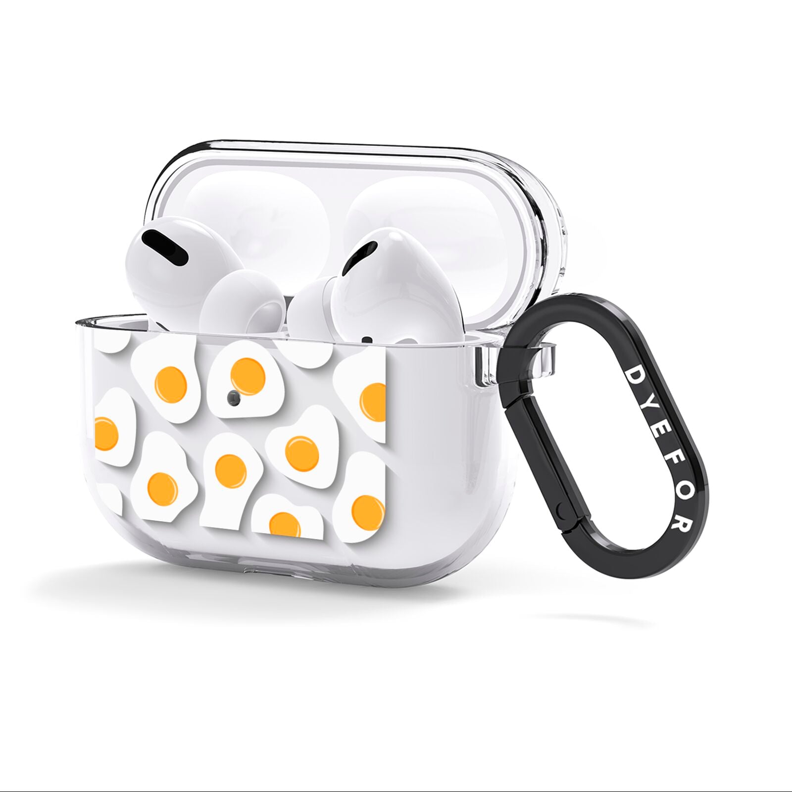 Fried Egg AirPods Clear Case 3rd Gen Side Image