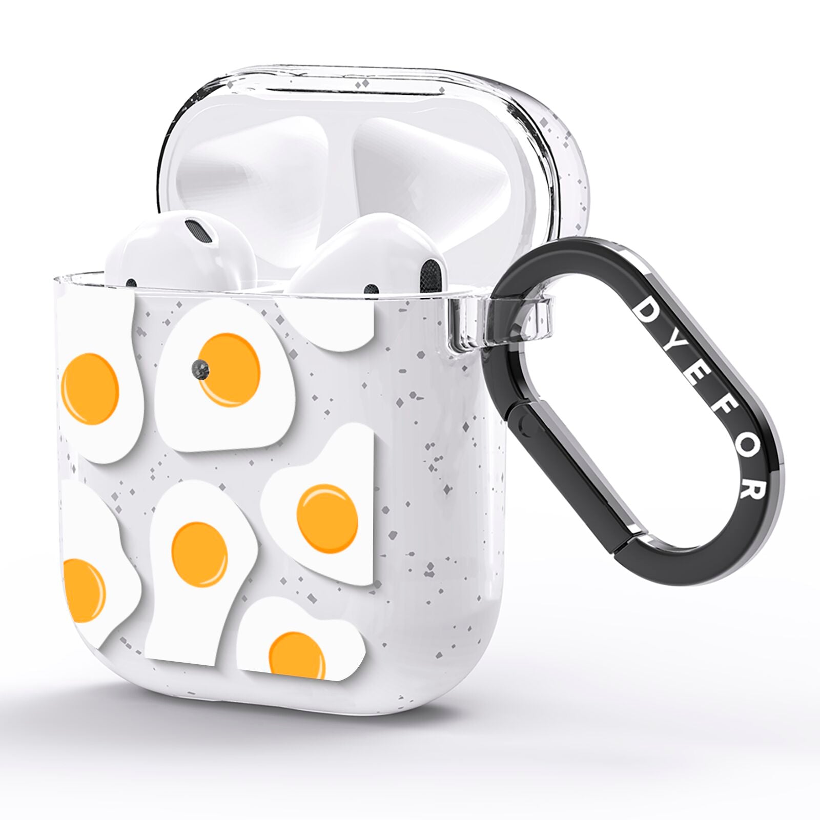 Fried Egg AirPods Glitter Case Side Image