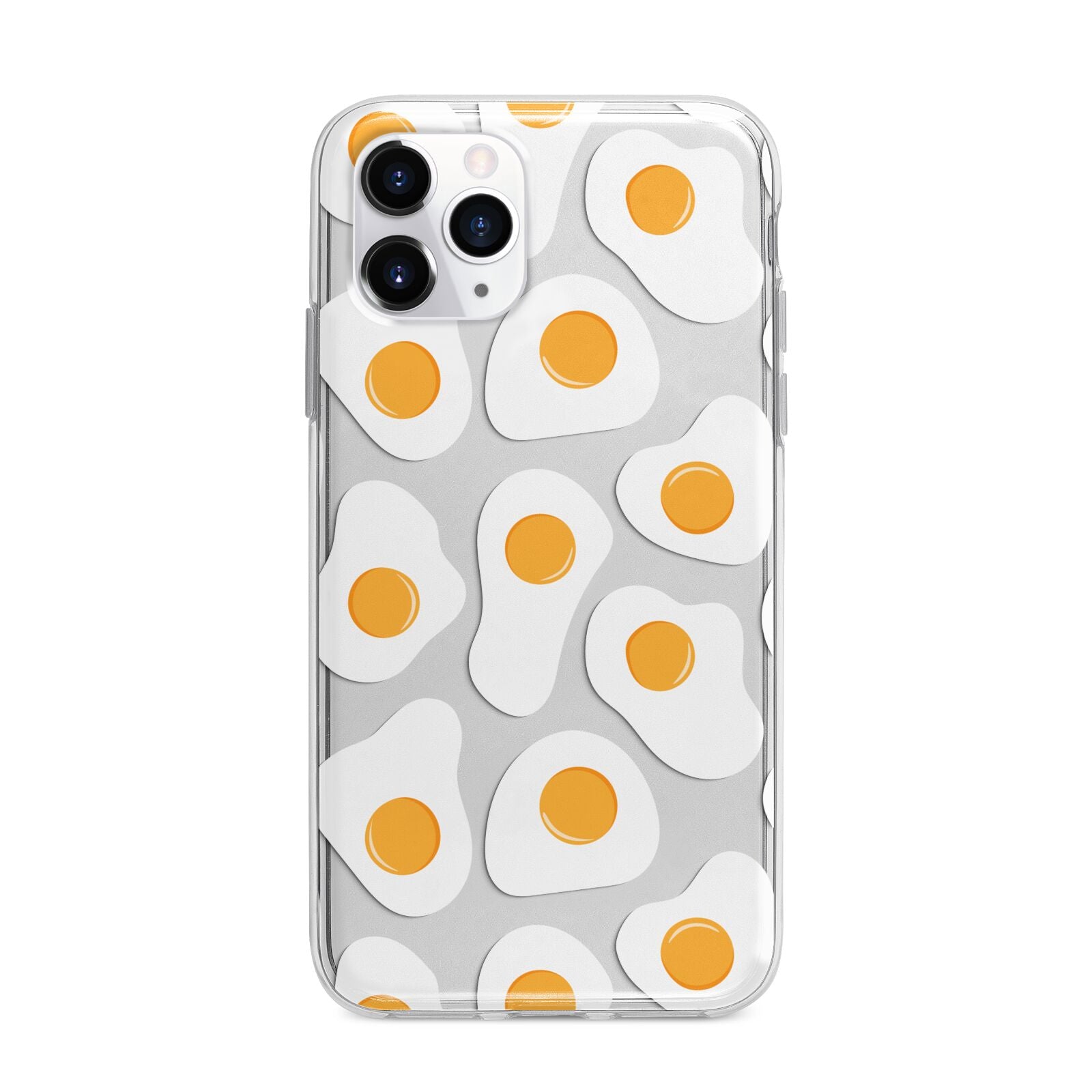 Fried Egg Apple iPhone 11 Pro Max in Silver with Bumper Case