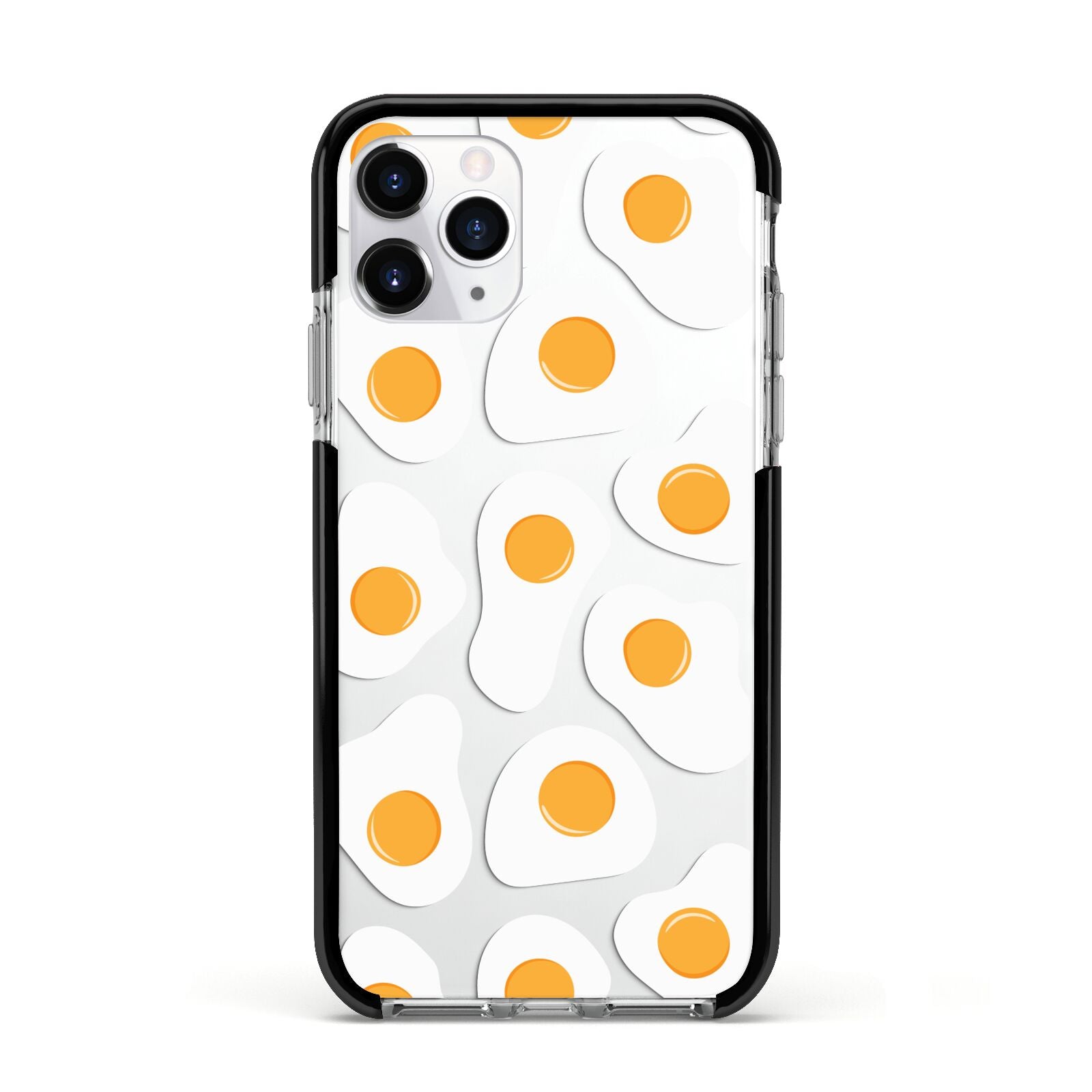 Fried Egg Apple iPhone 11 Pro in Silver with Black Impact Case