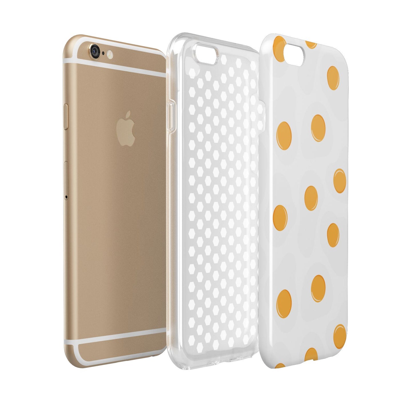 Fried Egg Apple iPhone 6 3D Tough Case Expanded view