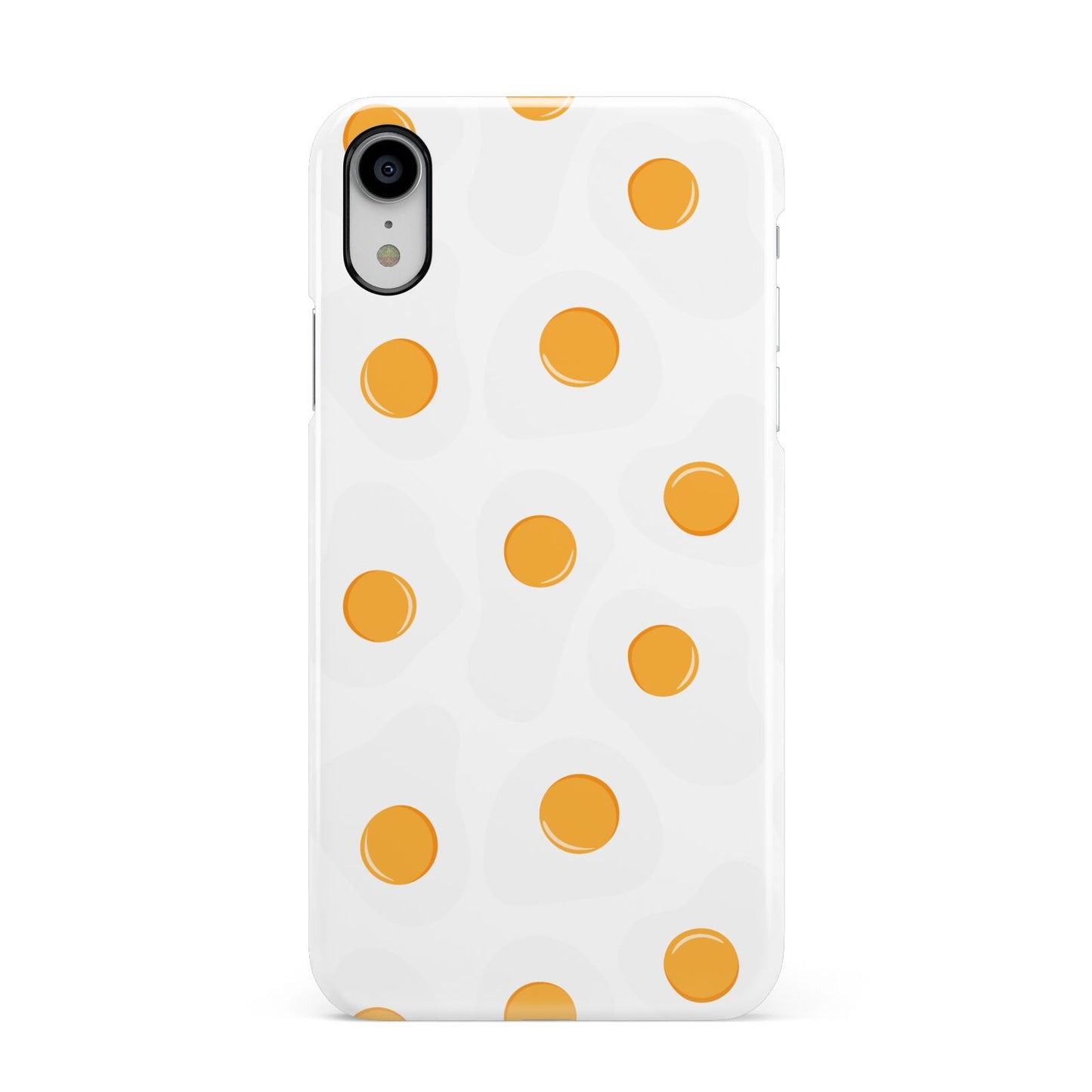 Fried Egg Apple iPhone XR White 3D Snap Case