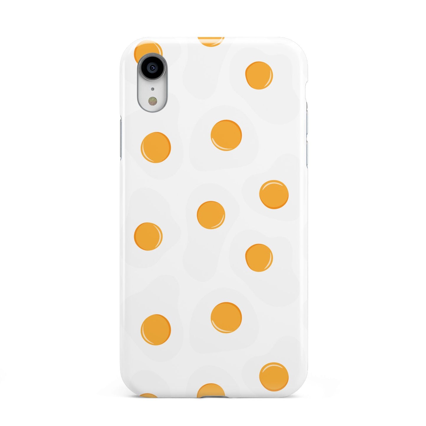 Fried Egg Apple iPhone XR White 3D Tough Case