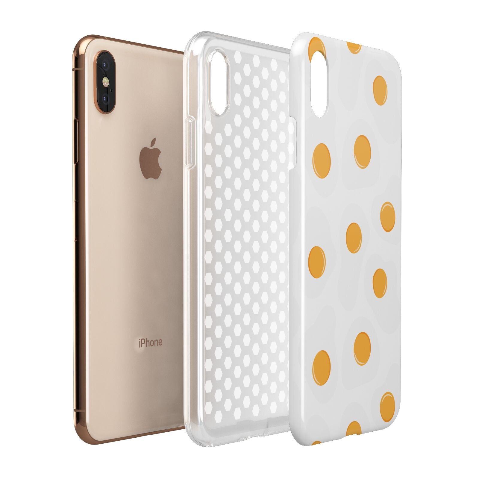 Fried Egg Apple iPhone Xs Max 3D Tough Case Expanded View