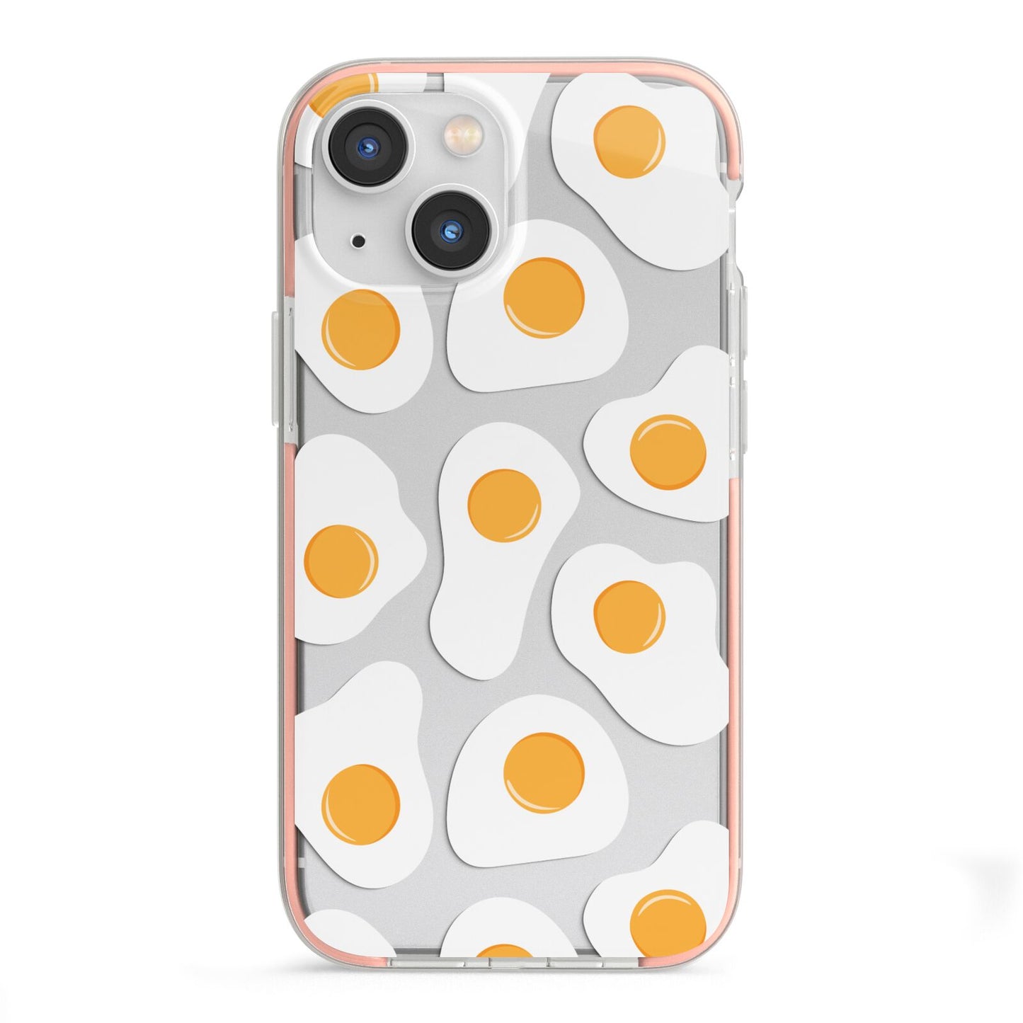 Fried Egg iPhone 13 Mini TPU Impact Case with Pink Edges