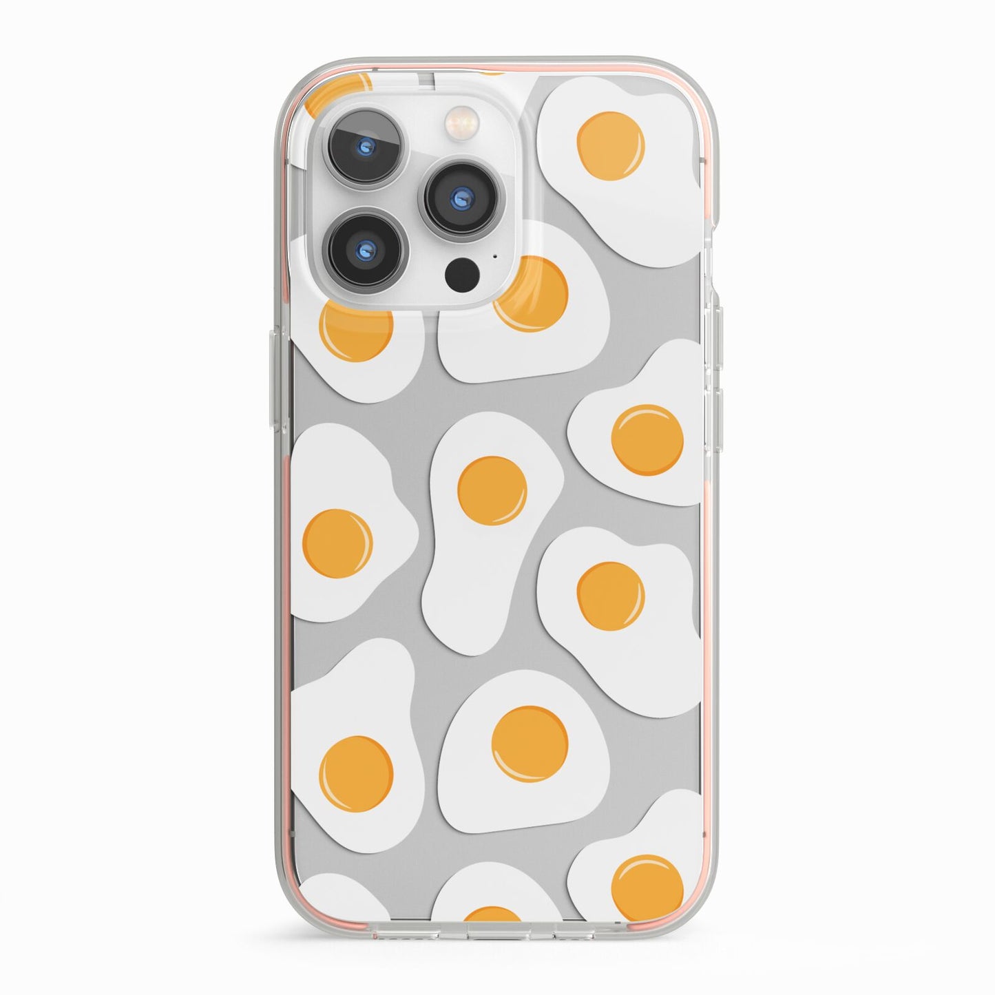 Fried Egg iPhone 13 Pro TPU Impact Case with Pink Edges