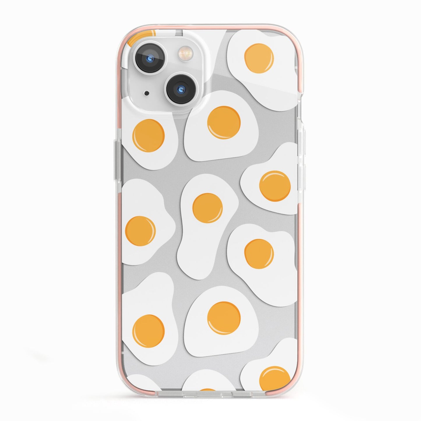 Fried Egg iPhone 13 TPU Impact Case with Pink Edges