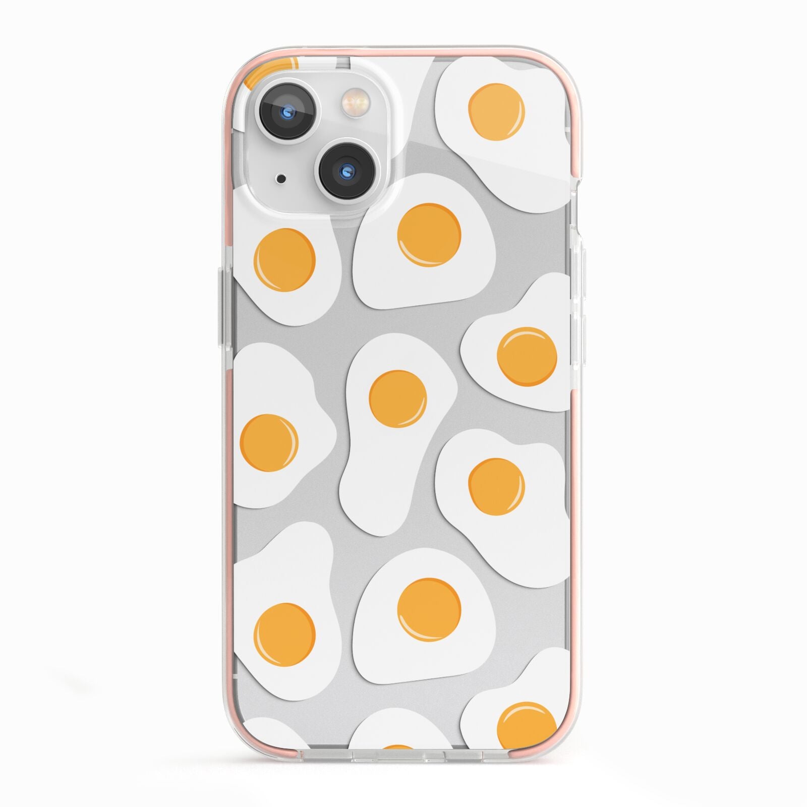 Fried Egg iPhone 13 TPU Impact Case with Pink Edges