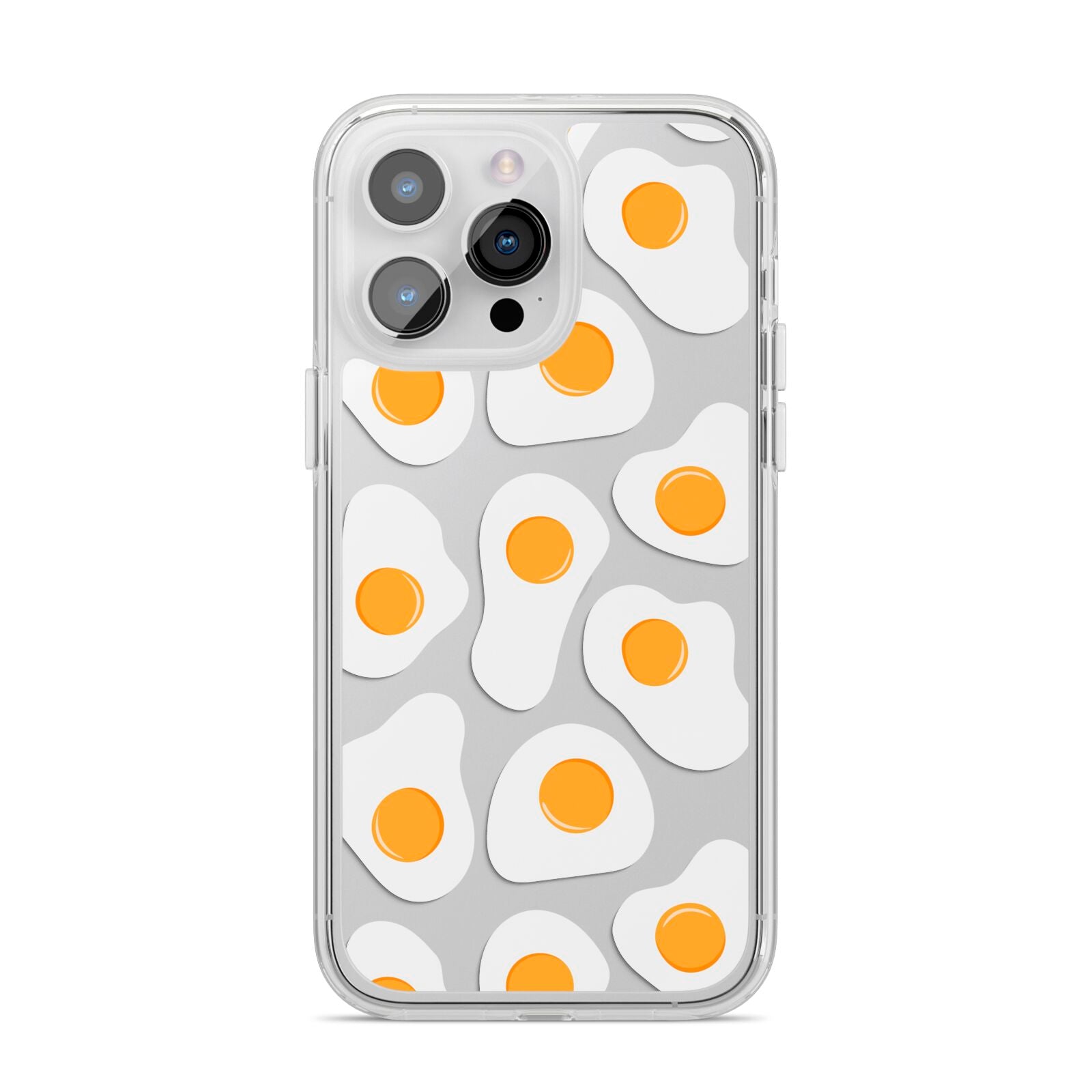 Fried Egg iPhone 14 Pro Max Clear Tough Case Silver