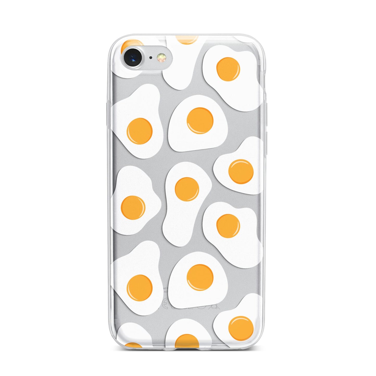 Fried Egg iPhone 7 Bumper Case on Silver iPhone