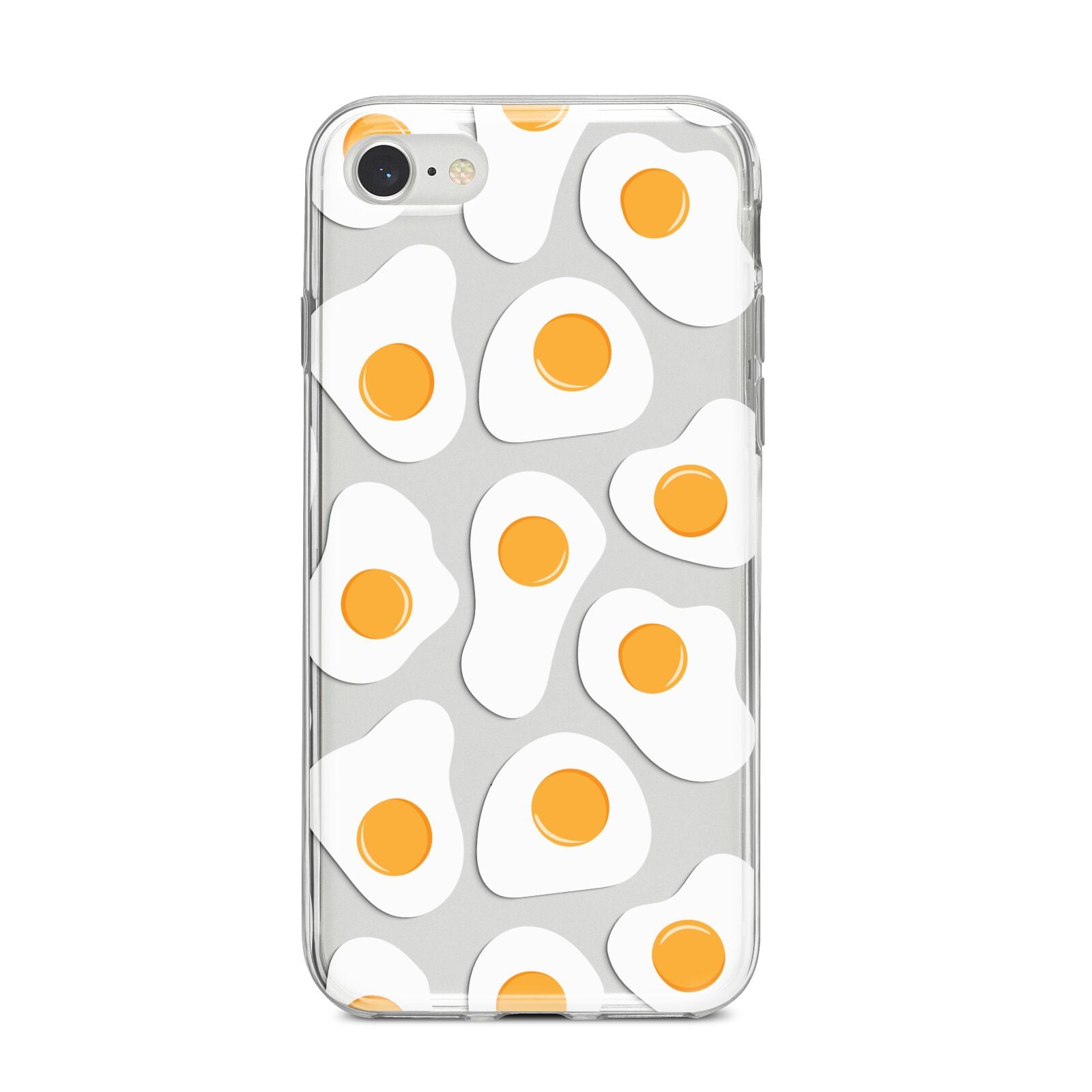 Fried Egg iPhone 8 Bumper Case on Silver iPhone