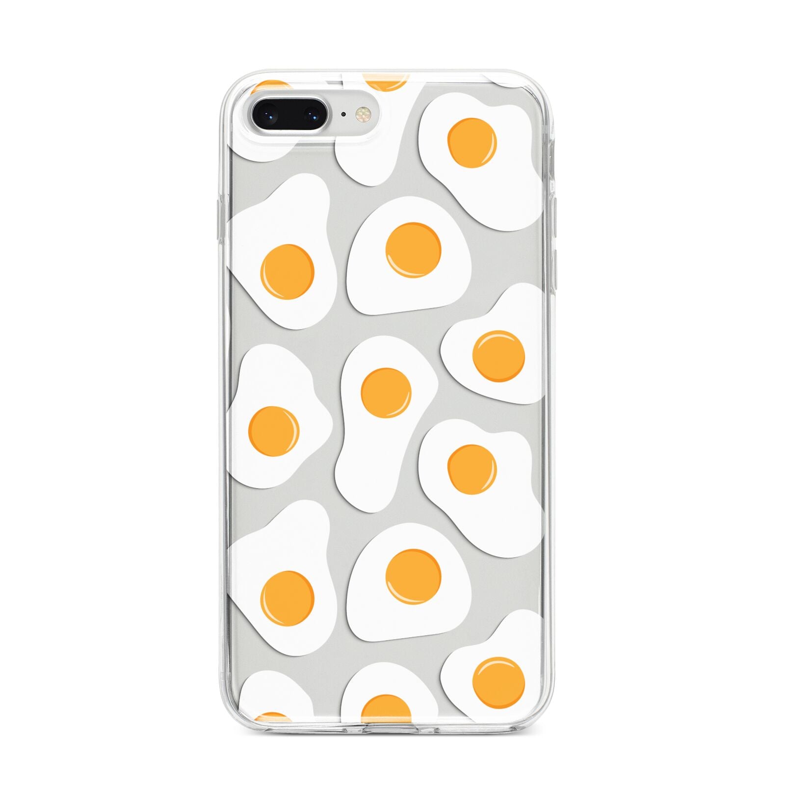 Fried Egg iPhone 8 Plus Bumper Case on Silver iPhone