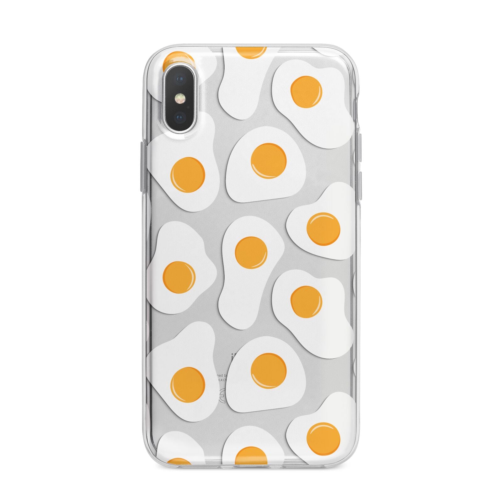 Fried Egg iPhone X Bumper Case on Silver iPhone Alternative Image 1